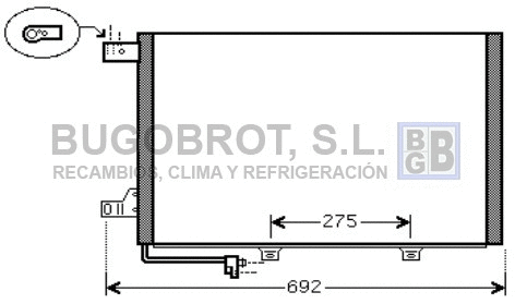 Condenseur, climatisation BUGOBROT 62-MS5386