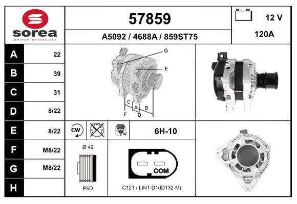 Alternateur EAI 57859