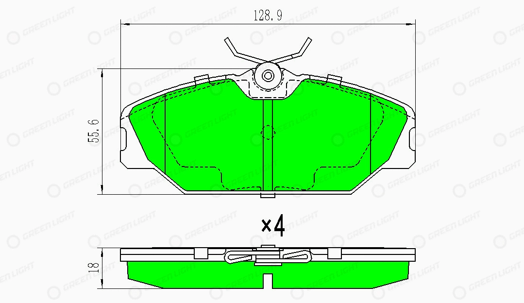 Kit de plaquettes de frein, frein à disque Automotive Adriado GLBP0065