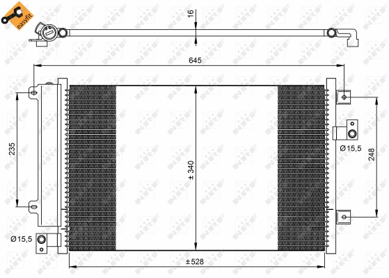 Condenseur, climatisation NRF 35942