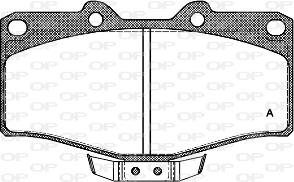 Kit de plaquettes de frein, frein à disque OPEN PARTS BPA0315.04