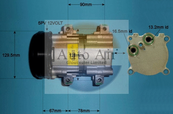 Compresseur, climatisation AUTO AIR GLOUCESTER 14-0236
