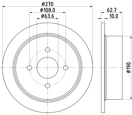 Disque de frein PAGID 51013