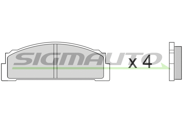 Kit de plaquettes de frein, frein à disque SIGMAUTO SPA001