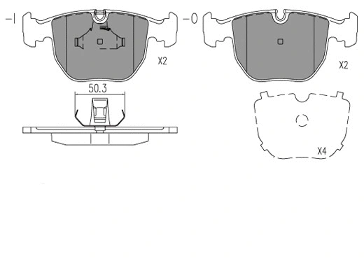 Kit de plaquettes de frein, frein à disque KLAXCAR FRANCE 24054z