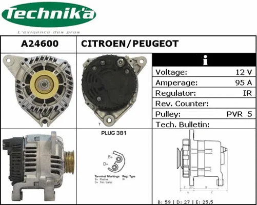 Alternateur Technika A24600