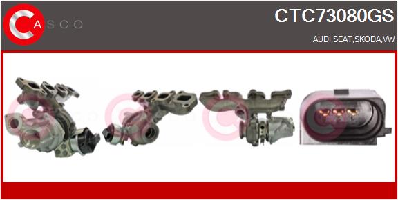 Turbocompresseur, suralimentation CASCO CTC73080GS