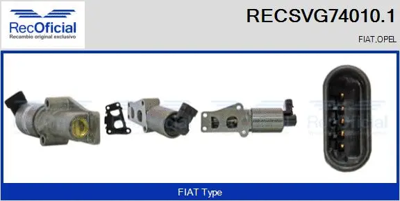 Vanne EGR RECOFICIAL RECSVG74010.1