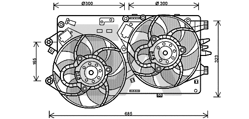 Ventilateur, refroidissement du moteur EACLIMA 33V25050