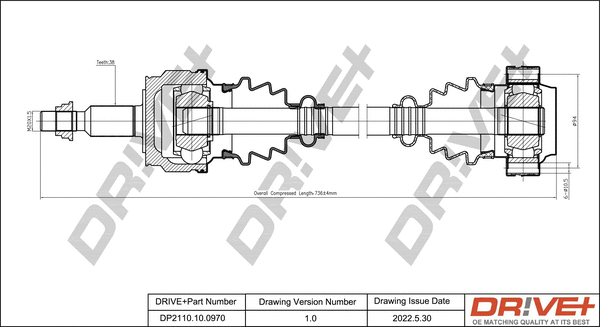 Arbre de transmission Dr!ve+ DP2110.10.0970
