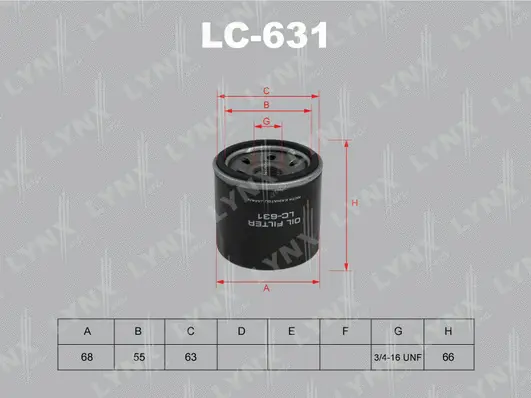 Filtre à huile LYNXAUTO LC-631