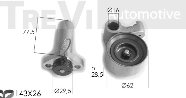 Kit de courroie crantée TREVI AUTOMOTIVE KD1338