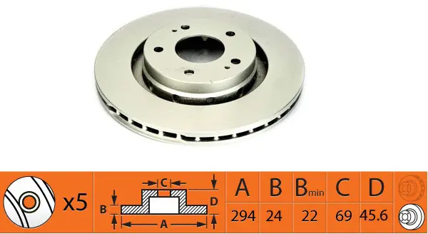 Disque de frein SB BR23134T