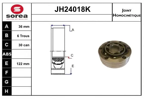 Jeu de joints, arbre de transmission SNRA JH24018K