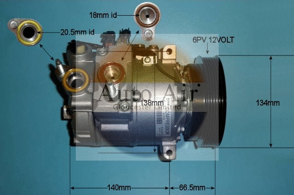 Compresseur, climatisation AUTO AIR GLOUCESTER 14-9690