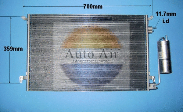 Condenseur, climatisation AUTO AIR GLOUCESTER 16-1241A