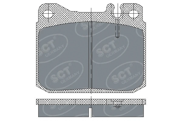 Kit de plaquettes de frein, frein à disque SCT - MANNOL SP 103 PR
