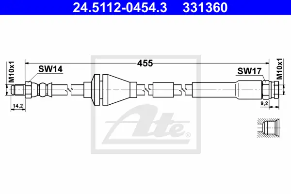 Flexible de frein ATE-APAC 24.5112-0454.3