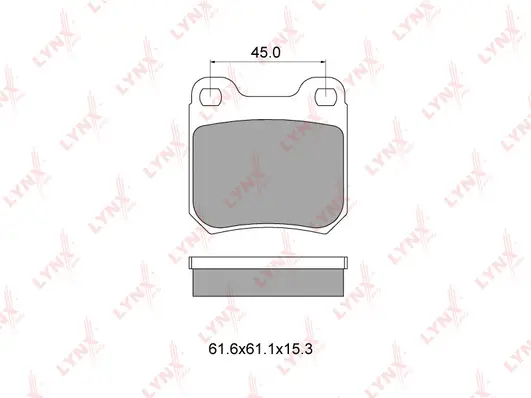 Kit de plaquettes de frein, frein à disque LYNXAUTO BD-5902