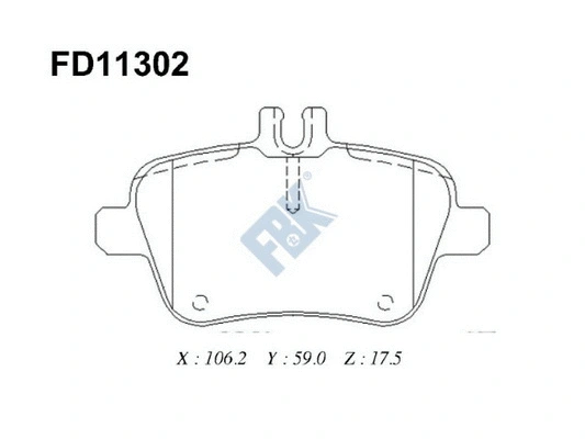 Kit de plaquettes de frein, frein à disque FBK FD11302