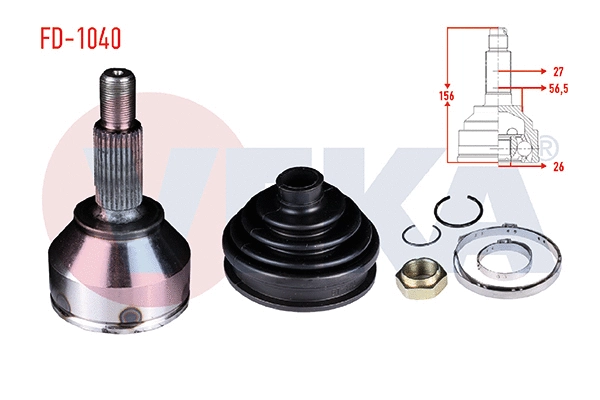 Jeu de joints, arbre de transmission VEKA FD-1040