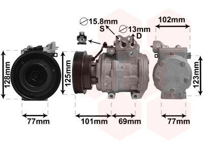 Compresseur, climatisation VAN WEZEL 8300K211