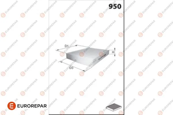 Filtre, air de l'habitacle EUROREPAR 1686260580