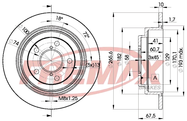Disque de frein FREMAX BD-0034