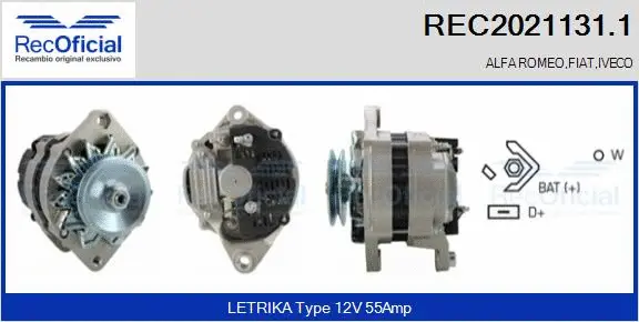 Alternateur RECOFICIAL REC2021131.1