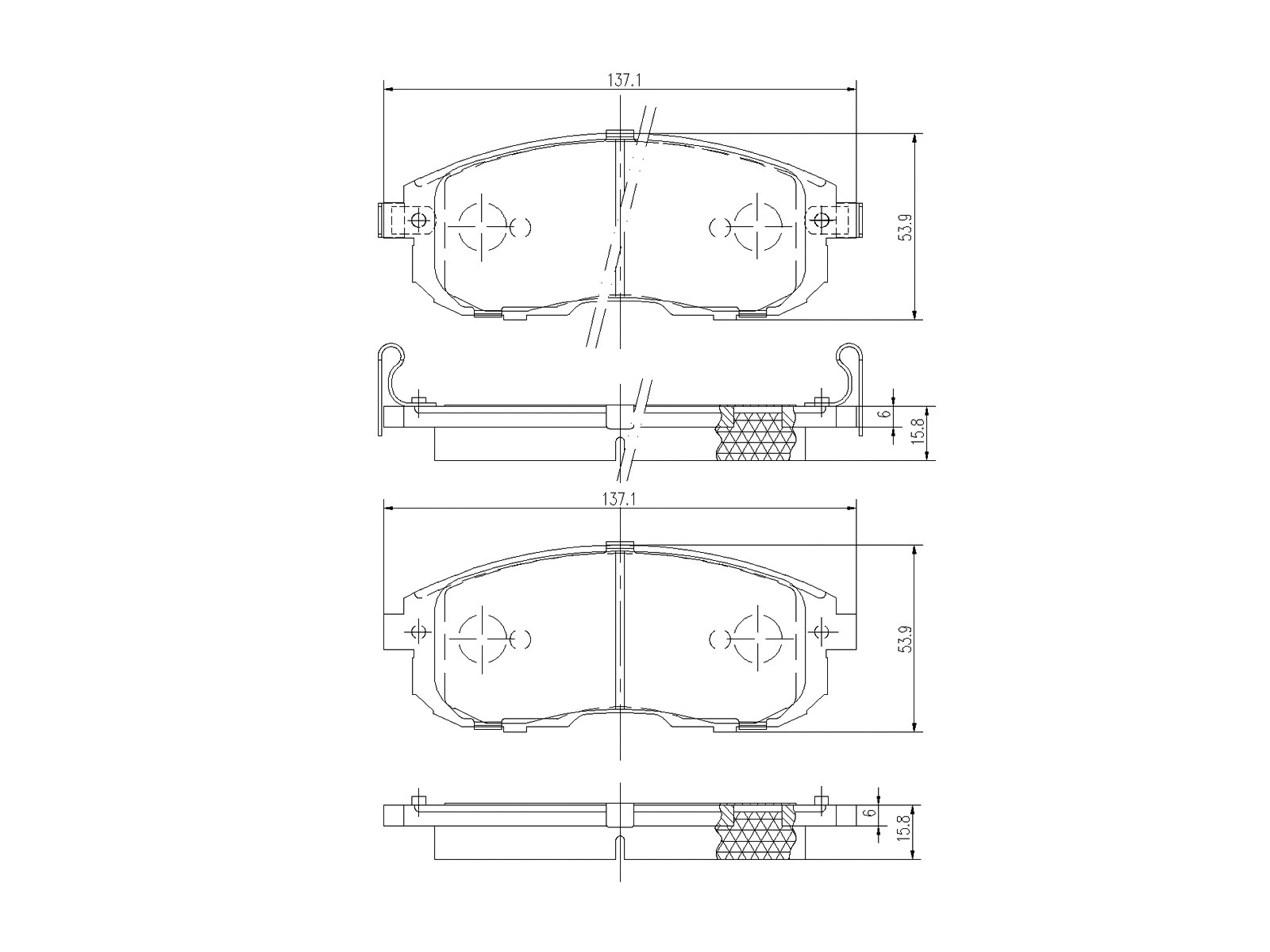 Kit de plaquettes de frein, frein à disque A.Z. Meisterteile AZMT-44-022-1313