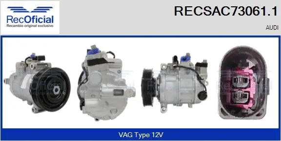 Compresseur, climatisation RECOFICIAL RECSAC73061.1