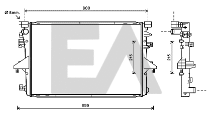 Radiateur, refroidissement du moteur EACLIMA 31R77122