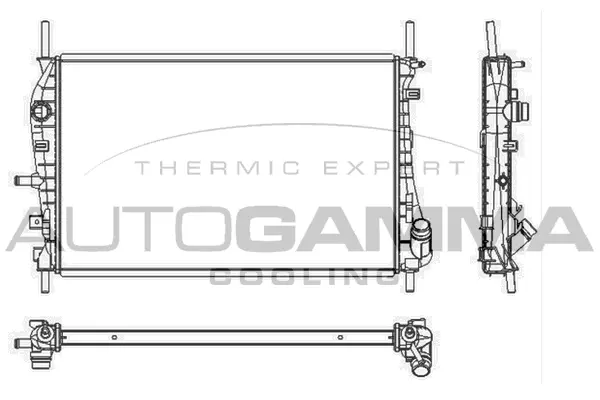 Radiateur, refroidissement du moteur AUTOGAMMA 103653