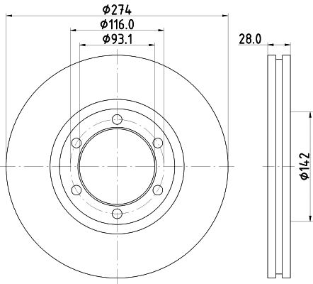 Disque de frein MINTEX MDC2326