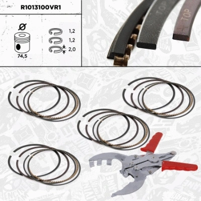 Jeu de segments de pistons ET ENGINETEAM R1013100VR1