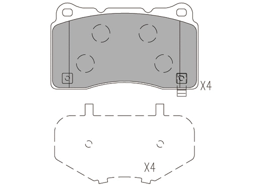 Kit de plaquettes de frein, frein à disque KLAXCAR FRANCE 24006z