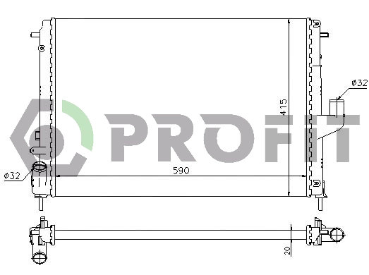 Radiateur, refroidissement du moteur PROFIT PR 6037N9