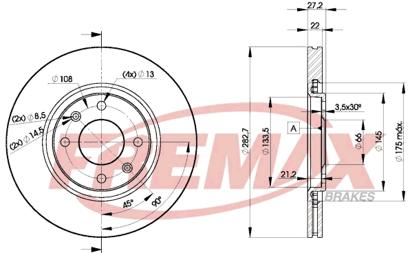 Disque de frein FREMAX BD-7810