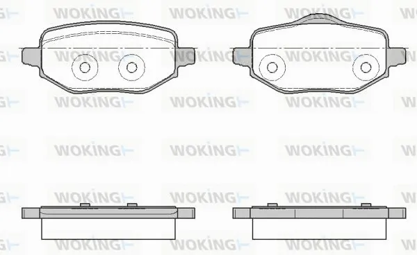 Kit de plaquettes de frein, frein à disque WOKING P18523.00