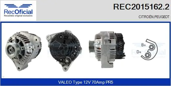 Alternateur RECOFICIAL REC2015162.2