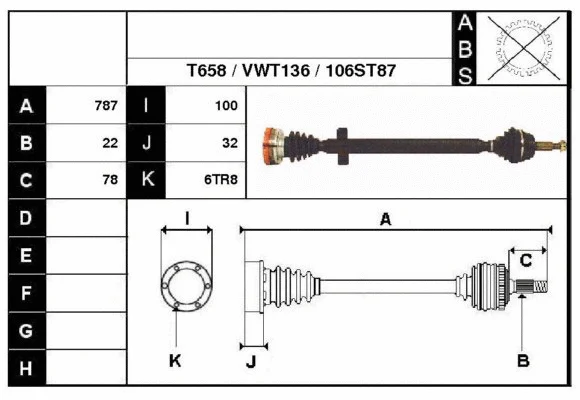 Arbre de transmission Technika 67106