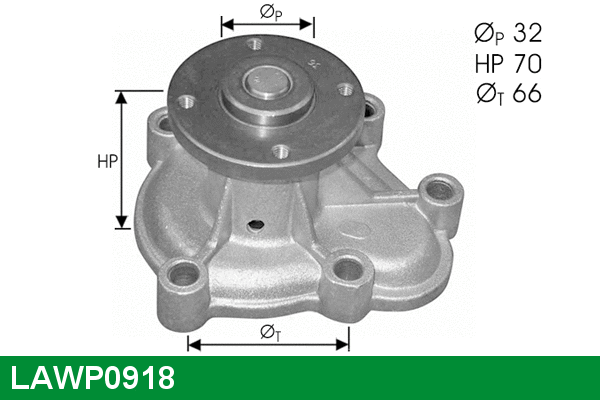 Pompe à eau, refroidissement du moteur LUCAS LAWP0918