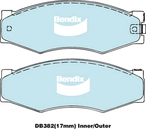 Kit de plaquettes de frein, frein à disque BENDIX-SEA DB382 GCT