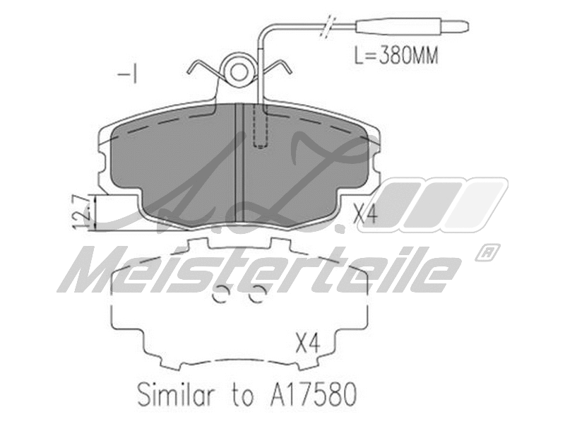 Kit de plaquettes de frein, frein à disque A.Z. Meisterteile AZMT-44-022-2137