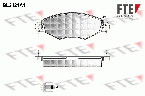 Kit de plaquettes de frein, frein à disque FTE 9010725
