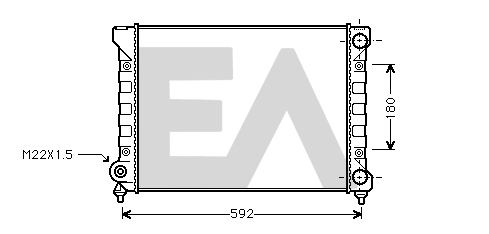 Radiateur, refroidissement du moteur EACLIMA 31R77041