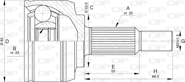 Jeu de joints, arbre de transmission OPEN PARTS CVJ5765.10