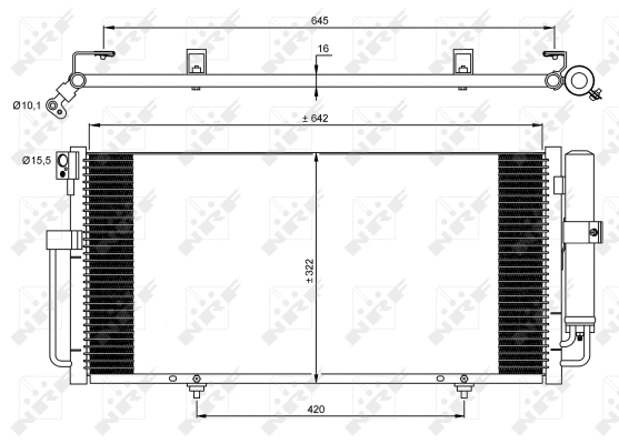 Condenseur, climatisation NRF 35875