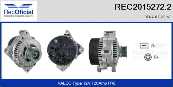 Alternateur RECOFICIAL REC2015272.2