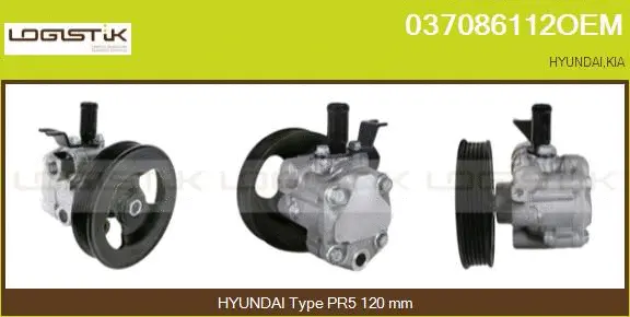 Pompe hydraulique, direction LGK 037086112OEM